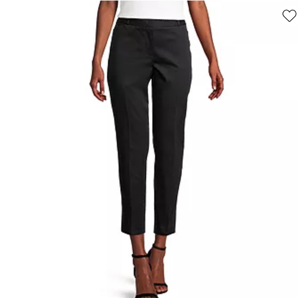 BROWN Ankle Pant-Liz Claiborne Woman Plus Size Straight-Leg Emma Ankle Pants 22W